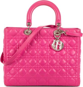 Dior Borsa tote Lady Dior grande - Rosa