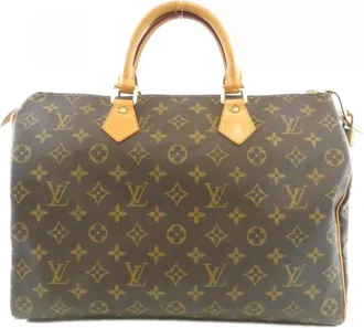 Louis Vuitton Monogram Marron Coated Canvas Boston Bag (Pre-Owned)