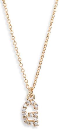 Set & Stones Gemma Initial Necklace in Gold /G at Nordstrom