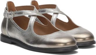 Lucky Brand Necia Womens Flat Shoes Silver : 8.5 B - Medium, Leather/Rubber