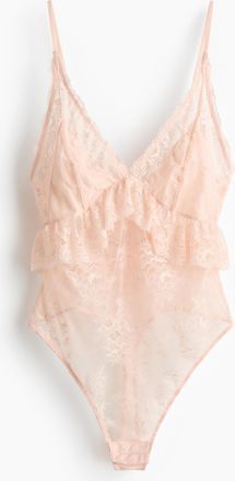 H&M Tangabody mit Spitzenvolants - Orange