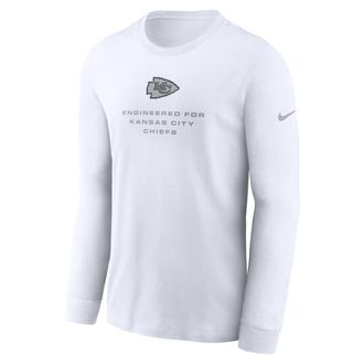 Nike Kansas City Chiefs Team Issue Nike Mens Dri-FIT NFL Long-Sleeve T-Shirt in White | 02EW10A7G-ZSZ