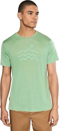 Icebreaker Merino Blend 125 Cool-Litetm Sphere Short Sleeve T-Shirts Across the Peaks Mens Clothing Seaglass : XL, Tencel/Wool
