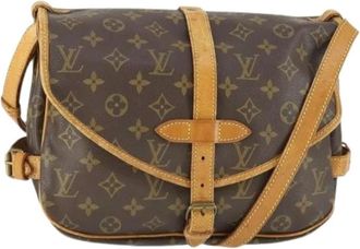 Louis Vuitton Pre-owned Cross Body Bags, female, Brown, Size: ONE SIZE Pre-owned Vintage Leather Cross Body Bag