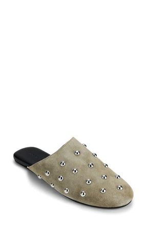 Yosi Samra Zoe Studded Mule in Taupe at Nordstrom, Size 11