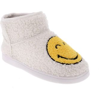 Mia Chill Smiley Faux Shearling Bootie Slipper at Nordstrom Rack, Size 6