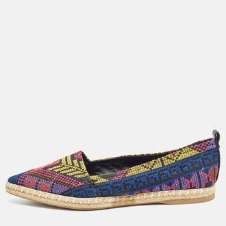 Nicholas Kirkwood Multicolor Canvas Embroidered Mexican Pointed Toe Espadrilles