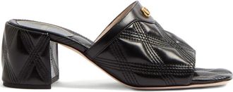 Valentino Garavani 60mm Quiltie 67 sandals - women - Calf Leather/Calf Leather/Calf Leather - 39.5 - Black