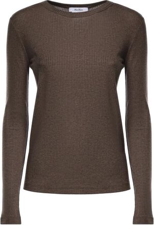 Max Mara Truien & Vesten, Dames, Bruin, S, Round-neck Truien