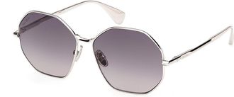 Max Mara MM0168 14B Womens Sunglasses Silver Size 57