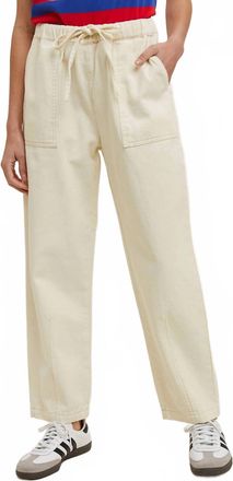 Wishlist Lola Drawstring Baggy Denim In Ecru