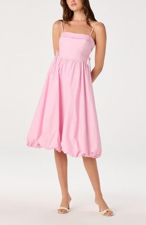 ASTR the Label Dahlia Bubble Hem Cotton Sundress in Pink at Nordstrom, Size X-Large