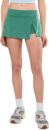 Free People Movement Hot Shot Mini Skort Womens Skort Green Glow : MD (Womens 8-10) 3, Cotton/Spandex