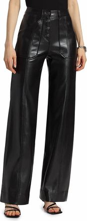 Cinq &agrave; Sept Benji Faux Leather Pants In Black