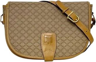 Celine Pre-owned Vintage Schoudertas - Dames - Vintage Schoudertas - Beige - ONE Size - Leer - Vintage