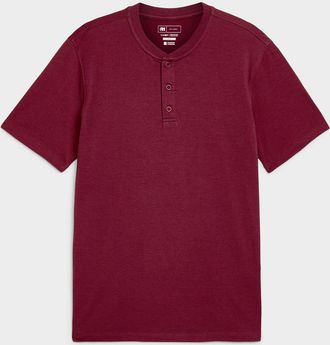 Le 31 Mens Soft jersey Henley Shirt T-shirt Standard fit