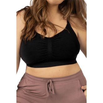 Kindred Bravely Busty Sublime Hands-Free Pumping Lounge & Sleep Bra- Fits sizes 30E - 46H in Black at Nordstrom, Size X-Large G