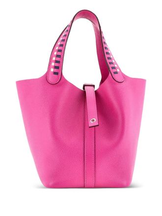 Hermès Picotin Lock Bag Tressage Epsom PM bucket bag - Blu