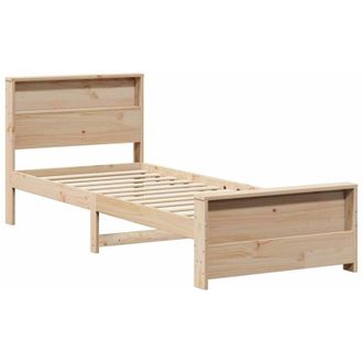 vidaXL Estructura De Cama Marr&oacute;n 90 X 200 Cm Madera Maciza De Pino Vidaxl