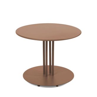 Oviala Mesa de centro de jard&iacute;n de color rosa empolvado 50 cm