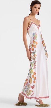 La DoubleJ Eros Slip Dress in Grenadilla Plac&eacute;e Off White at Nordstrom, Size Xx-Small It