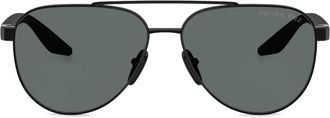 Prada Occhiali da sole con montatura stile pilota - Nero