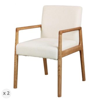 Moloo Sill&oacute;n de mesa crudo y fresno natural (x2)