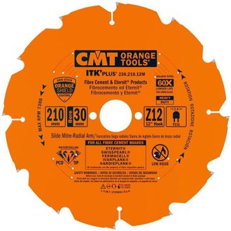 CMT 236.210.12m Sierra Circular En Diamante Para Mat. Abrasivos Dp D=210x2.4/1.8x30+2 Z12 Tcg
