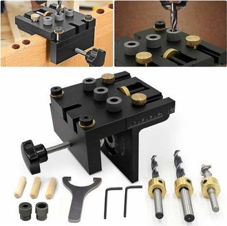 OEM Kit De Plantilla De Posicionamiento 6/8/10/15 Mm Para Agujeros De Bolsillo 3 En 1 Con Clip De Alineaci&oacute;n, Gu&iacute;a De Perforaci&oacute;n Ajustable Y Localizador 