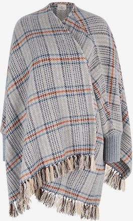 19 Andrea's 47 Kariertes Cape mit &Auml;rmeln Alicia