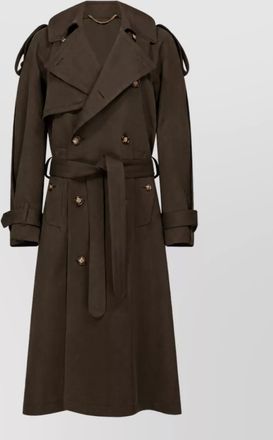 Victoria Beckham virgin wool double-breasted belted trench coat