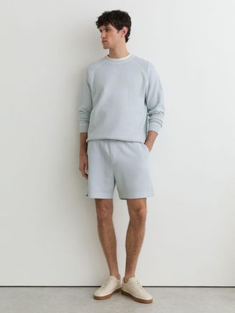 Reiss Light Blue Cotton-piqu&eacute; Garment-dyed Sweatshirt, Xxl