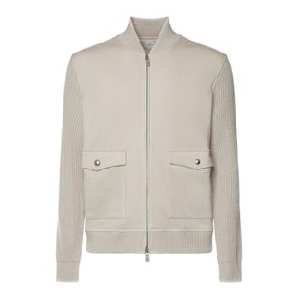Eleventy Bomber Jackets, male, Beige, Size: 4XL Bomber Jacket
