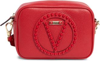 Mario Valentino Mia Rockstud Leather Camera Bag in Fuego at Nordstrom Rack