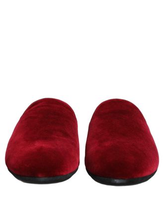 Dolce & Gabbana Red Suede Slipper - Red