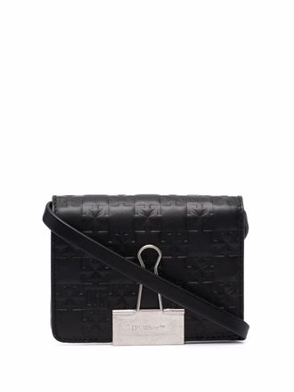 Off-white debossed Arrows-motif purse - women - Leather/Viscose - One Size - Black