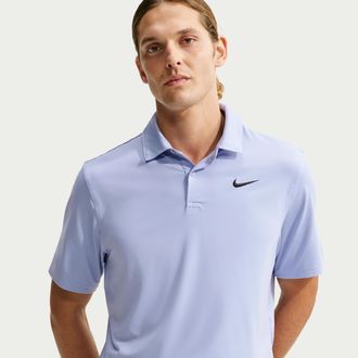 Nike Mens Velocity Dri-FIT Chest Logo Golf Polo in Purple | IB0273-513