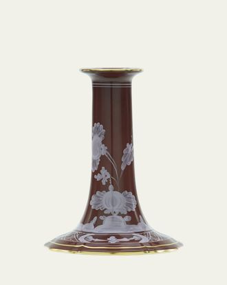Ginori 1735 Oriente Italiano Castagna Candle Holder