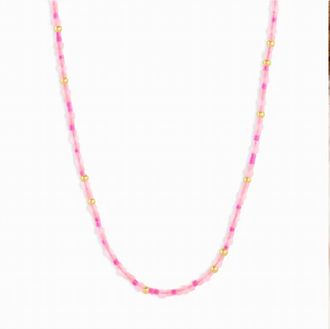 Gorjana Womens Poppy Gem Necklace In Rose Quartz