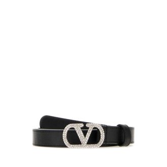 Valentino Garavani Belts, female, Black, Size: 75 CM VLogo Signature Belt
