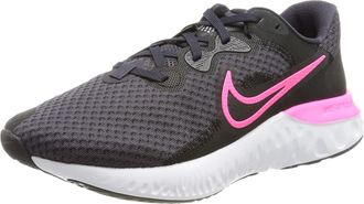 Nike Womens Renew Run 2 Shoe, Nero Rosa, 5 UK