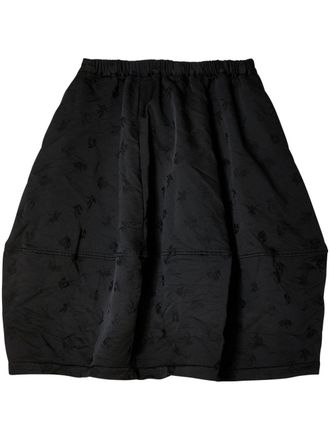 Comme Des Gar&ccedil;ons elasticated embroidered skirt - unisex - Polyester - M