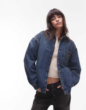 Carhartt Work in Progress Lovilia - Camicia giacca lavaggio blu