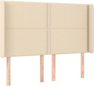 vidaXL Cabecero Con Led De Tela Color Crema 147x16x118/128 Cm Vidaxl