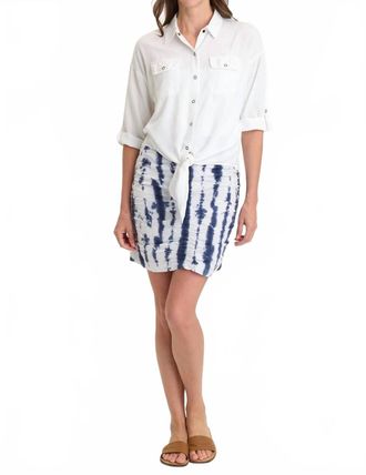 Xcvi Trace Skirt In Pelagic Wash