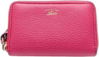 Gucci Pink Leather Coin Purse/Coin Case (Pre-Owned)