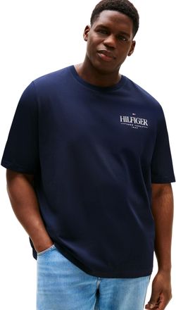 Tommy Hilfiger Mens BT-Hilfiger Stack TEE-B MW0MW41235 S/S T-Shirt, Blue (Desert Sky), XXL