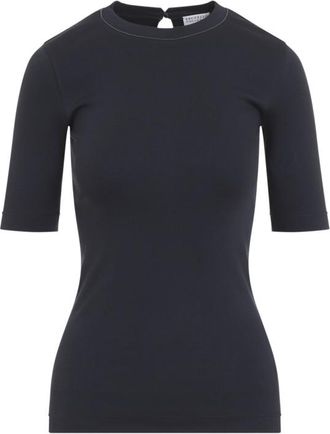 Brunello Cucinelli Blue Crew Neck T-Shirt