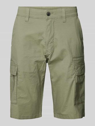 s.Oliver Black Label Straight Leg Cargohose mit Cargotaschen in Oliv, Gr&ouml;&szlig;e 34