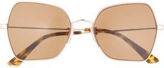 McQ by Alexander McQueen 55mm Polarized Butterfly Sunglasses in Gold Gold Brown at Nordstrom Rack